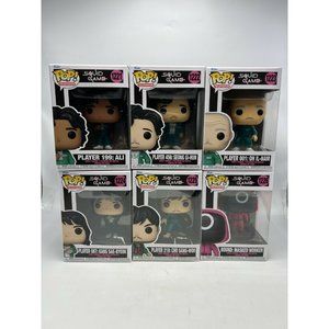 6 Funko Pop TV-Squid Game-Players 199-456-001-067-218- Round Masked Worker (NEW)